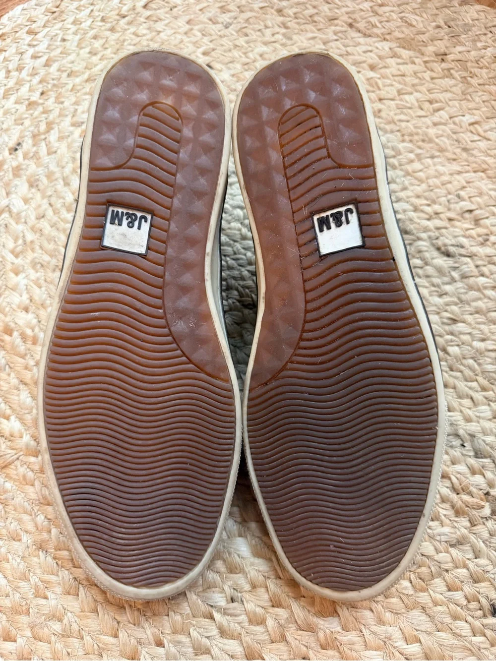 Johnston & Murphy J&M Olive Brown Leather Wingtip Sneaker Oxfords Sz 10M